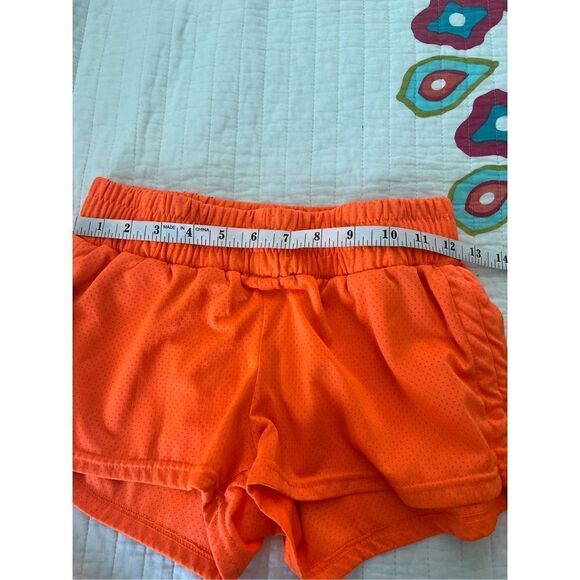 Cotton Candy Orange LOVE print Shorts with drawstring legs and elastic waist - Picture 4 of 6